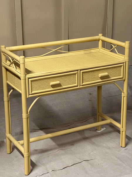 Cane Dressing Table in F&B Indian Yellow