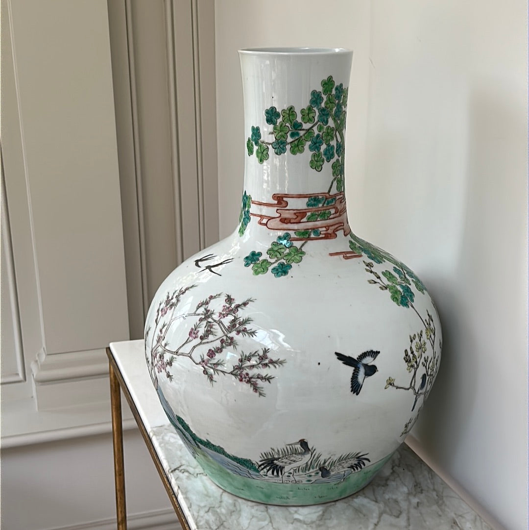 Extremely Large Chinese Bottleneck Vase