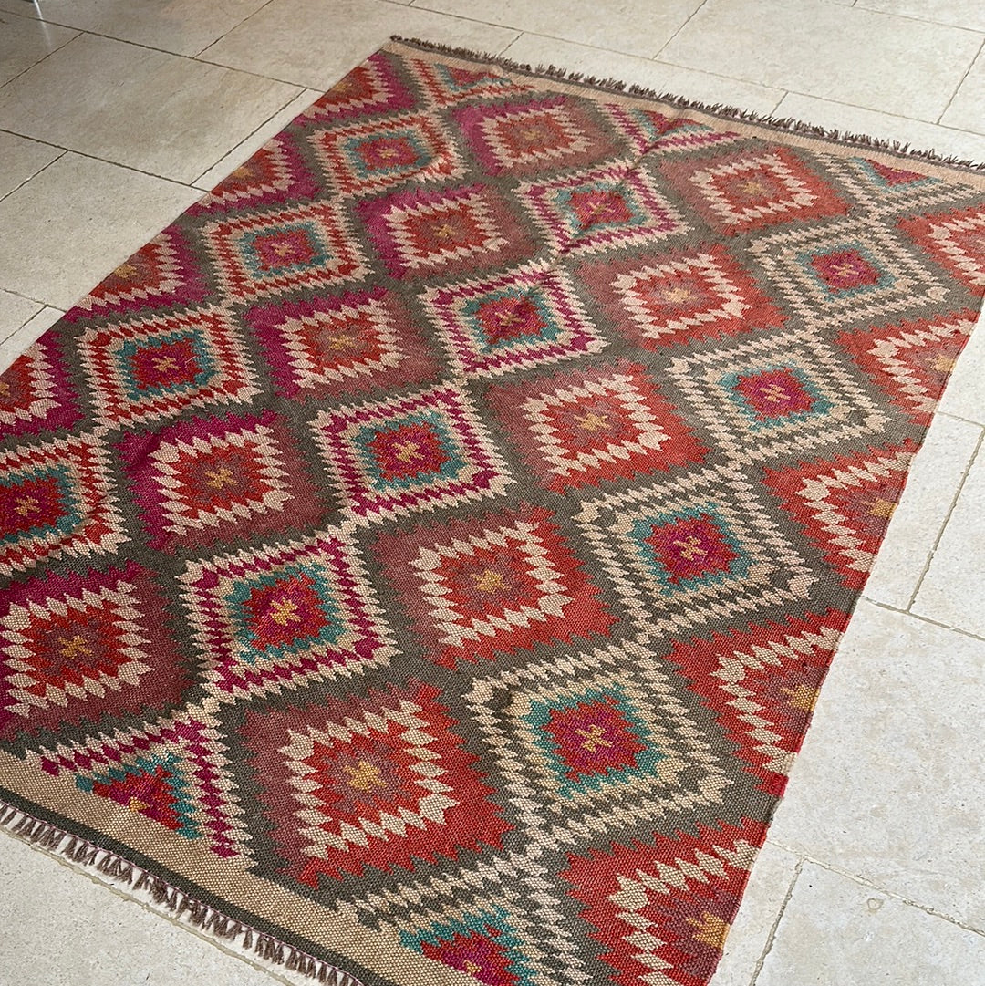 Vintage Moroccan Flatweave Rug