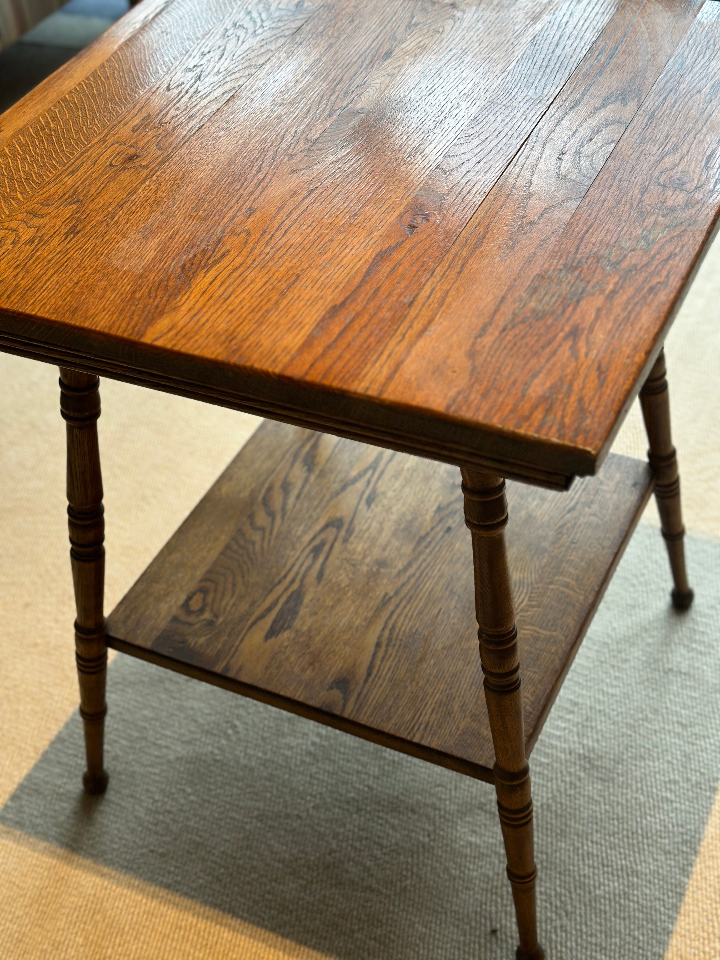 Large Oak Aesthetic Movement Table