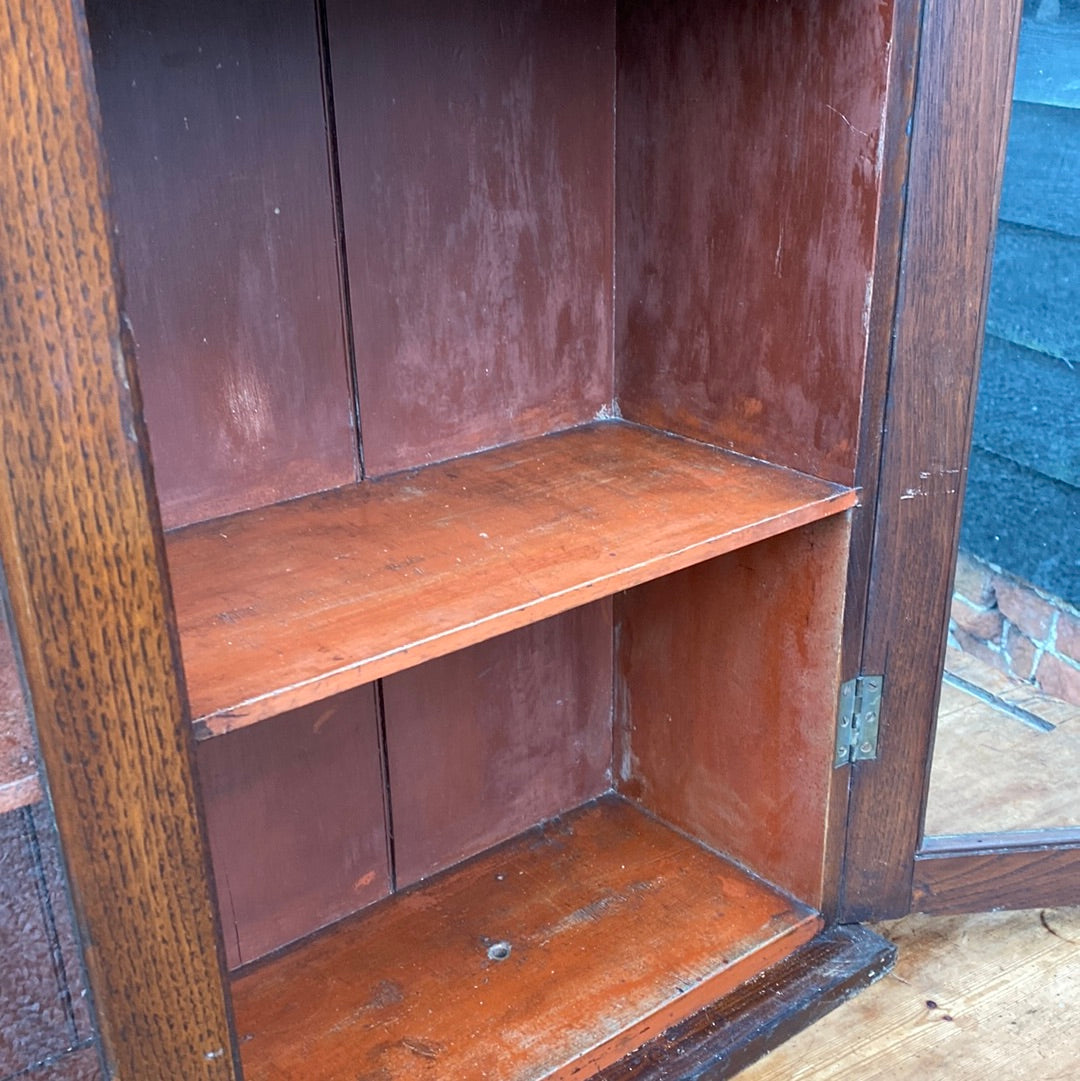 Vintage Glazed Oak Cabinet