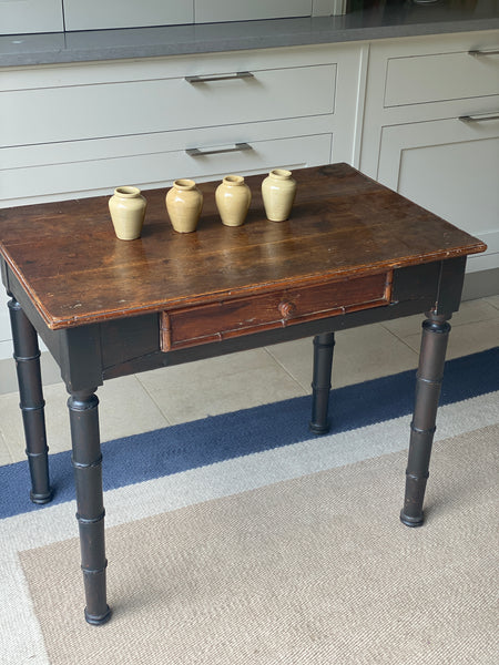 Lovely French Side Table with Ebonised faux bamboo legs
